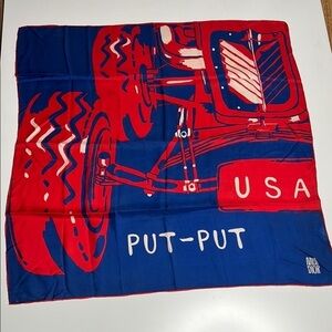 Dior Christian Dior Miss Dior Put-Put 30” Vintage 1960’s Silk Scarf